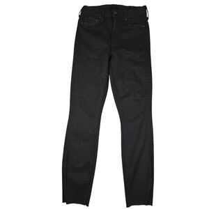 MOTHER "The Looker‎ Ankle Fray" Jeans – Not Guilty Black – Size 25